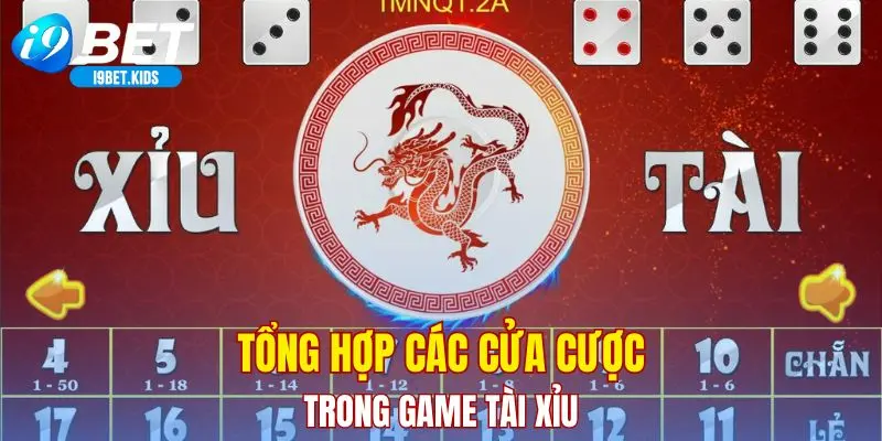 Tổng hợp các cửa cược trong game tài xỉu